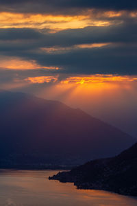 Sunrise on maggiore lake - italy