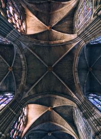 Low angle view of ceiling of building