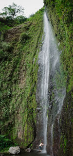 Scenic view of waterfall