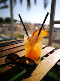 Close-up of drink on table