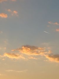 Low angle view of sky at sunset