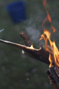 Close-up of bonfire