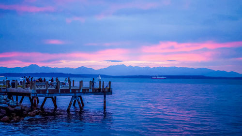 Scenic view of sea against sky,