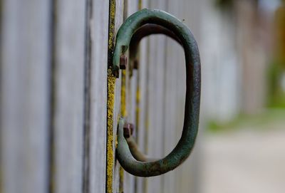 Close-up of old metallic structure