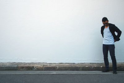 Full length of woman standing in park