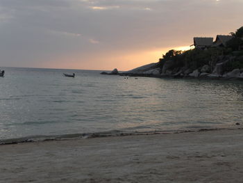 Boats in calm sea