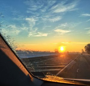 Road at sunset