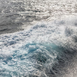 High angle view of sea waves