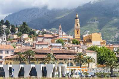 The beautiful basilica of menton in the historic center