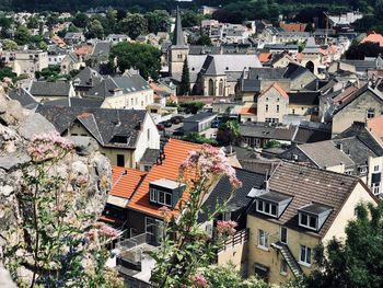 High angle view of townscape