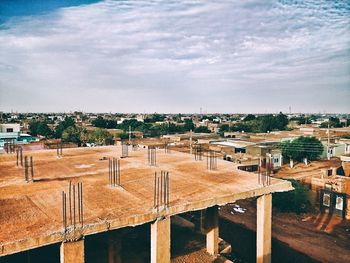 Panoramic view of city against sky