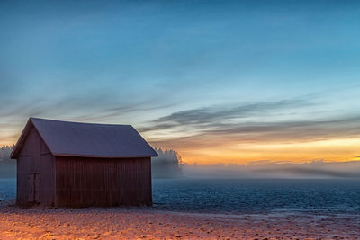 Rustic landscape during sunset