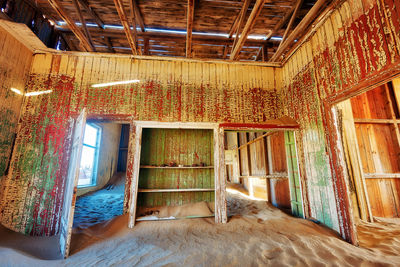 Interior of abandoned house