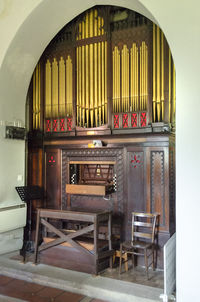 Interior of illuminated building