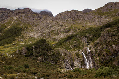 Scenic view of waterfall