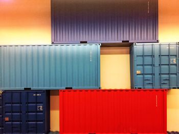 Stack of red indoors