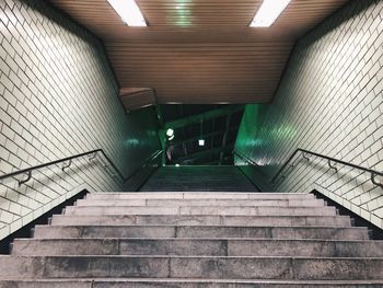 View of empty subway tunnel