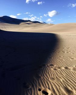 Scenic view of desert against sky