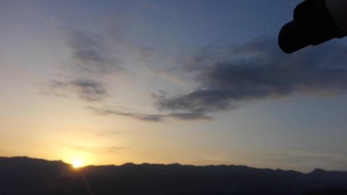 Low angle view of sky at sunset