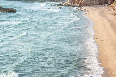 High angle view of beach