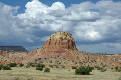 Scenic view of rock formation against sky