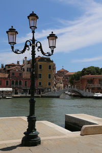 Street light in city