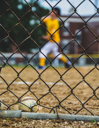 Close-up of chainlink fence