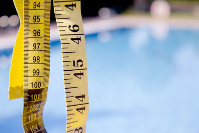 Close-up of measuring tape