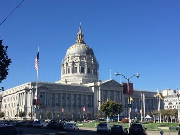 City street against clear sky