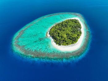 High angle view of beach