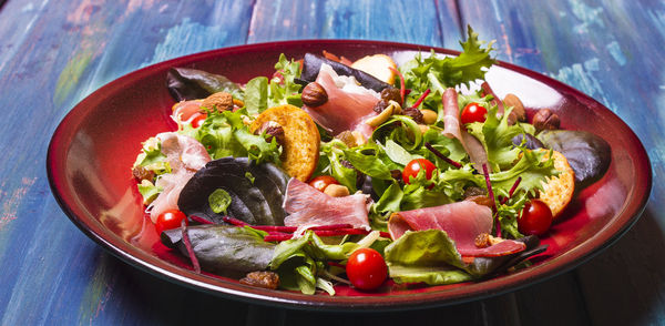 Close-up of salad in plate