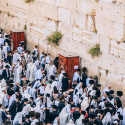 People at wailing wall