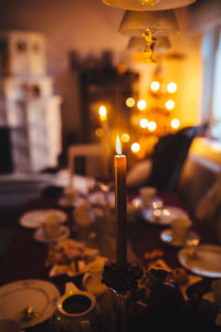 High angle view of cookies on table during christmas