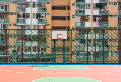 Basketball playground outside, hong kong