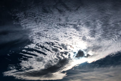 Low angle view of dramatic sky