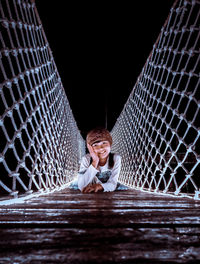 Portrait of boy sitting