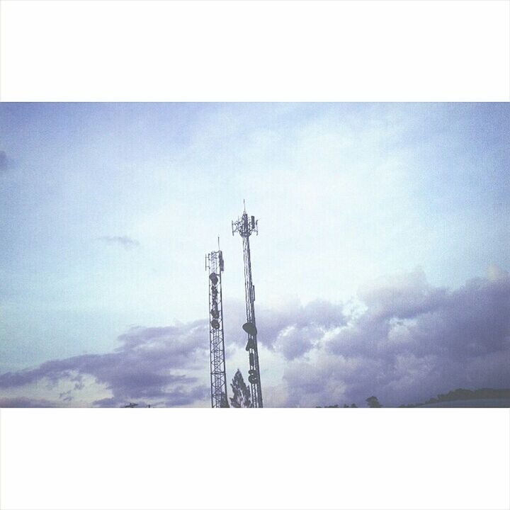 transfer print, auto post production filter, sky, low angle view, cloud - sky, cloudy, weather, day, overcast, cloud, outdoors, built structure, nature, no people, silhouette, copy space, architecture, tranquility, tower, high section