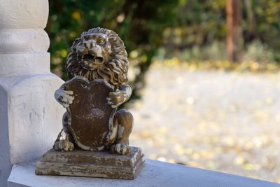 Close-up of statue against blurred background