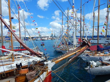 Boats in harbor