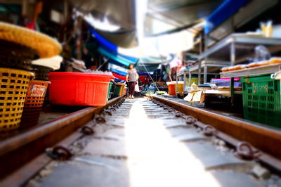 View of market stall