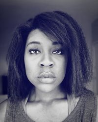 Close-up portrait of a beautiful young woman