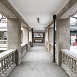 Empty corridor of building