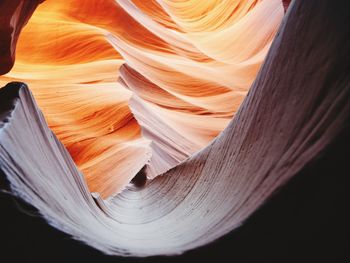 Sandstone formation at antelope canyon