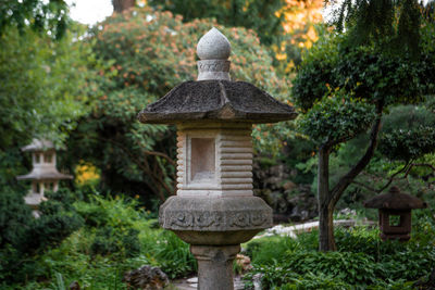 Close-up of statue in park