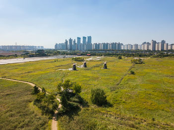 View of cityscape against sky