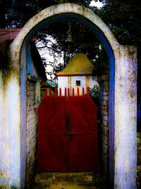 View of closed door