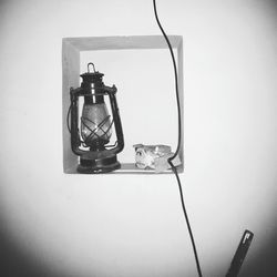 Electric lamp on wall