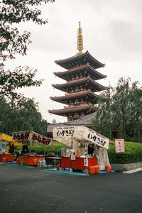 Traditional building against sky in city