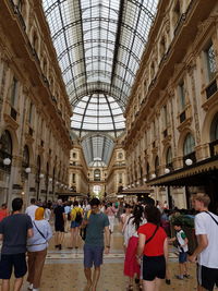 People walking in shopping mall