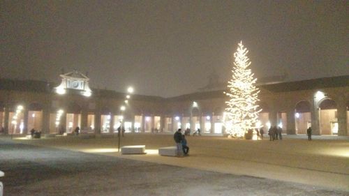 Night view of illuminated street light at night